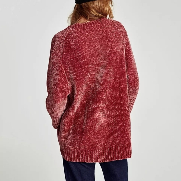 ZARA Oversized Chenille Sweater - Picture 3 of 9